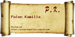 Palen Kamilla névjegykártya